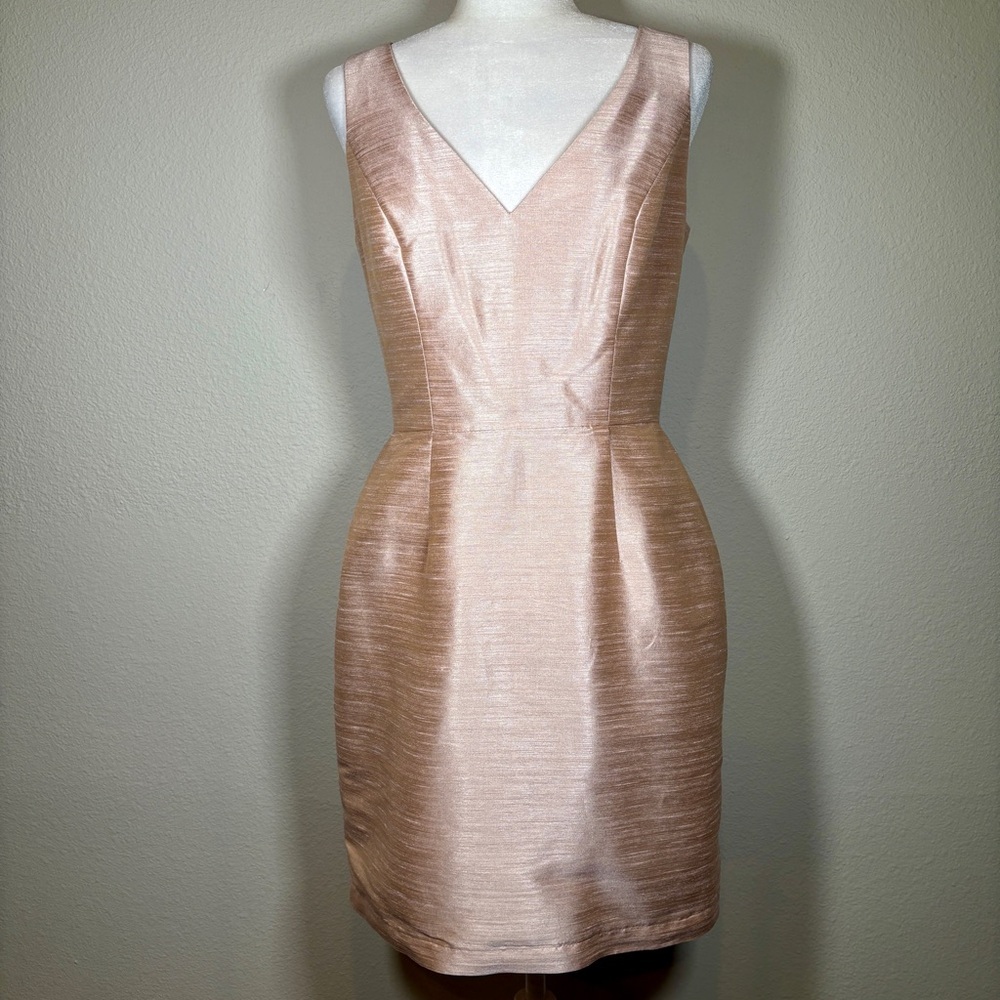 ALFRED SUNG Elegant Pearl Pink Short Cocktail Dress Size 10
